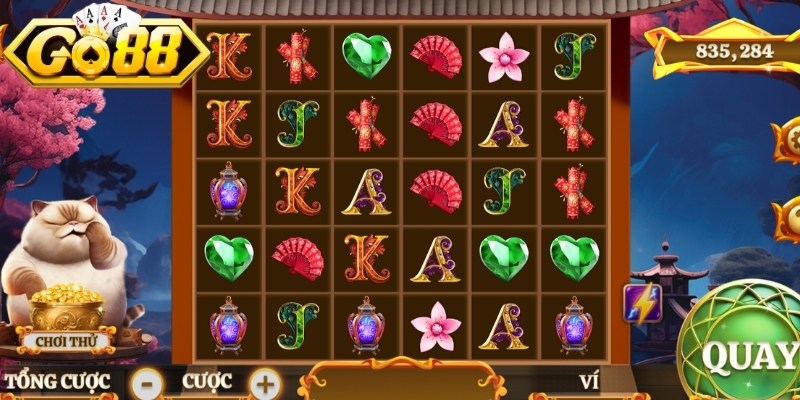 Mèo Tài Lộc Go88 - Slot Game Cuốn Hút Nhất Năm 2026 1 Giao diện chơi Mèo Tài Lộc Go88 sinh động, thú vịGiao diện chơi Mèo Tài Lộc Go88 sinh động, thú vị