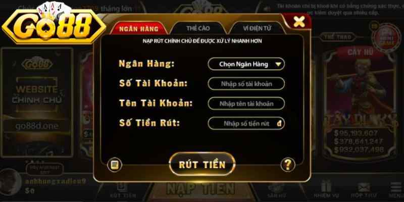 Rút Tiền GO88 An Toàn Nhanh Chóng Không Lo Lỗi Phát Sinh 2 Rút tiền Go88 phần nội dung hướng dẫn cụ thể
