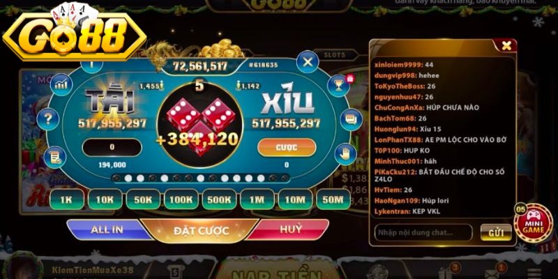 Tài Xỉu GO88 - Hướng Dẫn Cách Theo Dõi Và Tham Gia Hiệu Quả 1 Tài xỉu Go88 giới thiệu luật chơi chi tiết